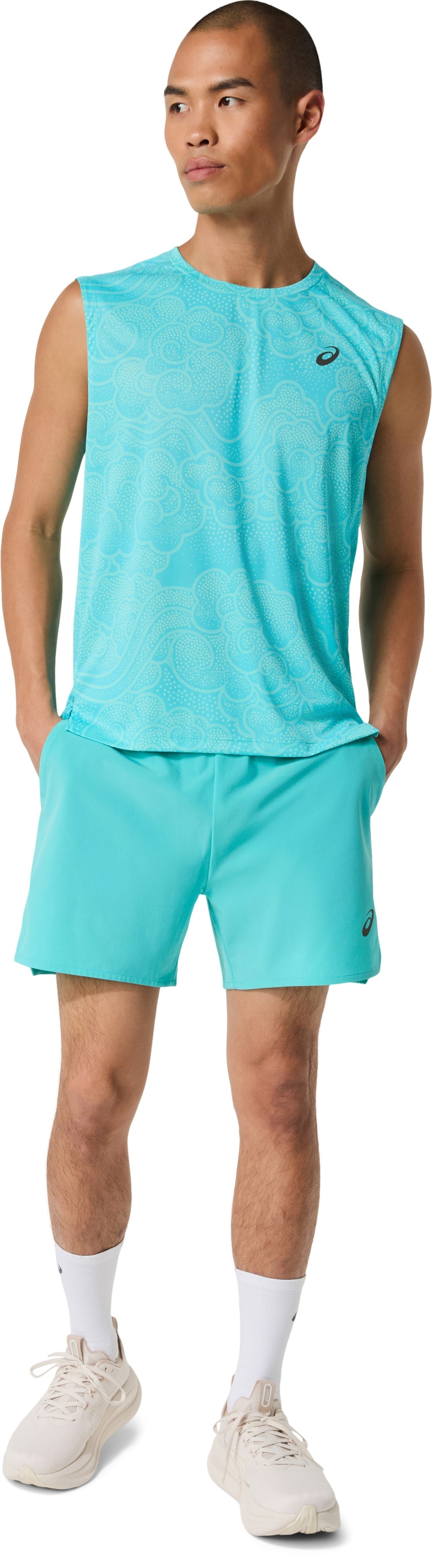 26aw アシックス ASICS 2011D649 グラフィックスリーブレストップ グラフィックスリーブレストップ 吸汗速乾 ランニング