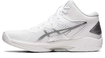 アシックスasics23ss1063A063バスケットボールシューズユニセックスGELHOOPV15WHITE/PURESILVER(100)バッシュフィット安定軽量クッション性耐久性スタンダード幅グリップ衝撃緩和ゴム底ゲルフープホワイト大きいサイズ