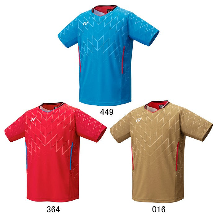 25ssヨネックスYONEX10698メンズゲームシャツ(フィットスタイル)ゲームシャツシャツ半袖半そでバドミントンメンズ