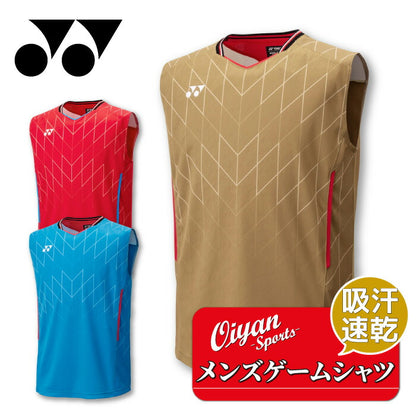25ssヨネックスYONEX10699メンズゲームシャツ(ノースリーブ)ゲームシャツシャツ半そでバドミントンメンズノースリーブ