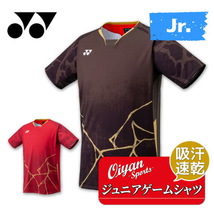 25fwヨネックスYONEX10730JジュニアゲームシャツゲームシャツバドミントンテニスUVカット吸汗速乾制電ジュニア