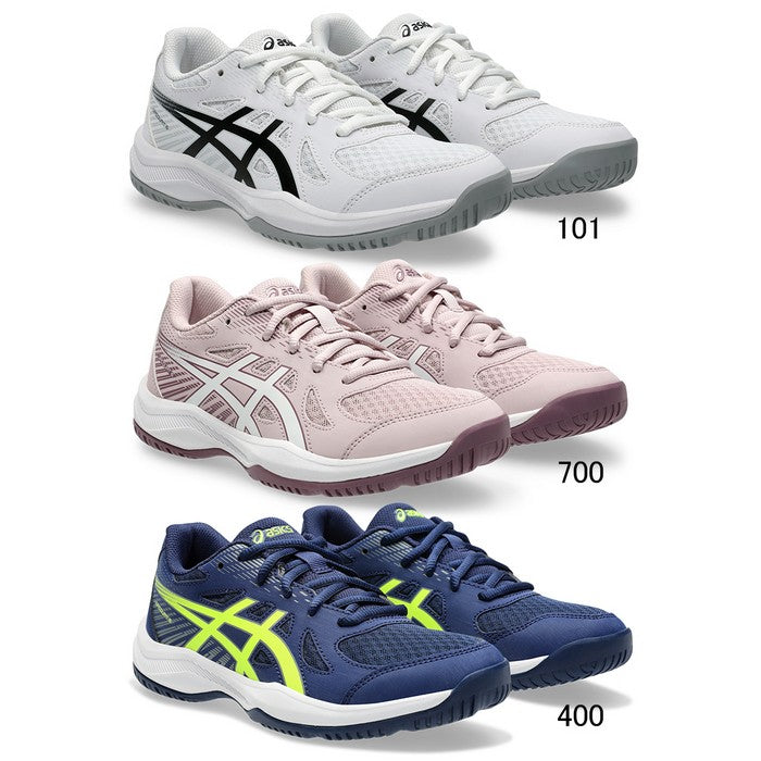 24fwアシックスASICS1074A045UPCOURT6GSインドアシューズシューズアップコート6サポートクッション軽量柔軟耐久通気キッズジュニア部活学生スクールバレーボールハンドボール卓球バドミントンインドアスポーツコンフォートモデル