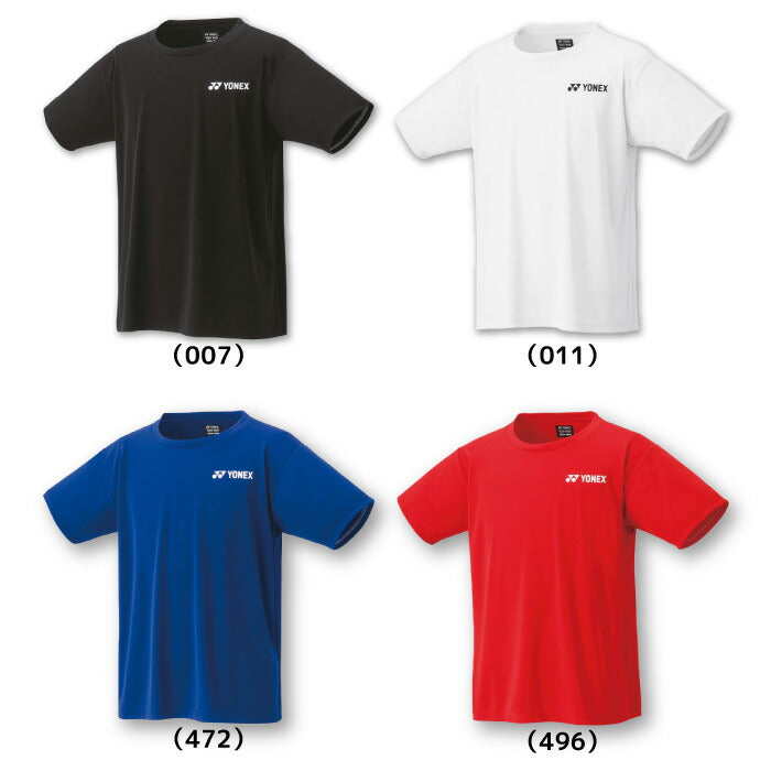 24ssヨネックスYONEX16800ユニドライTシャツ半袖半そでTシャツティーシャツシャツウェアチーム学校部活クラブサークルスクールワンポイントテニスバドミントンスポーツ普段着練習着移動着合宿遠征吸汗速乾UVカット紫外線対策黒白青赤