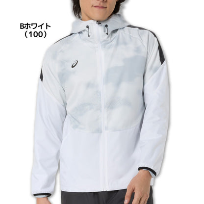 26fw アシックス ASICS 2033C206 裏トリコットウインドブレーカーフーディー 吸湿発熱 防風 はっ水 フード付き トレーニング