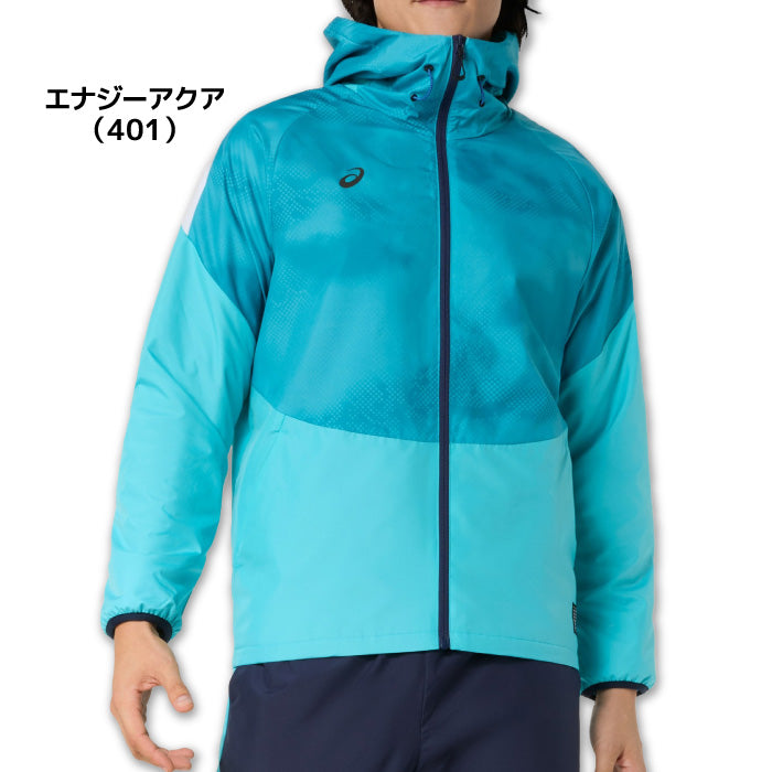 26fw アシックス ASICS 2033C206 裏トリコットウインドブレーカーフーディー 吸湿発熱 防風 はっ水 フード付き トレーニング
