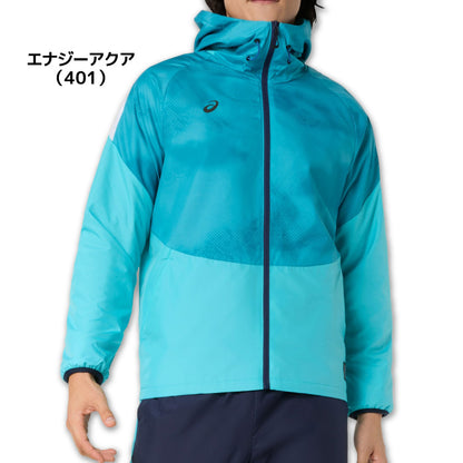 26fw アシックス ASICS 2033C206 裏トリコットウインドブレーカーフーディー 吸湿発熱 防風 はっ水 フード付き トレーニング