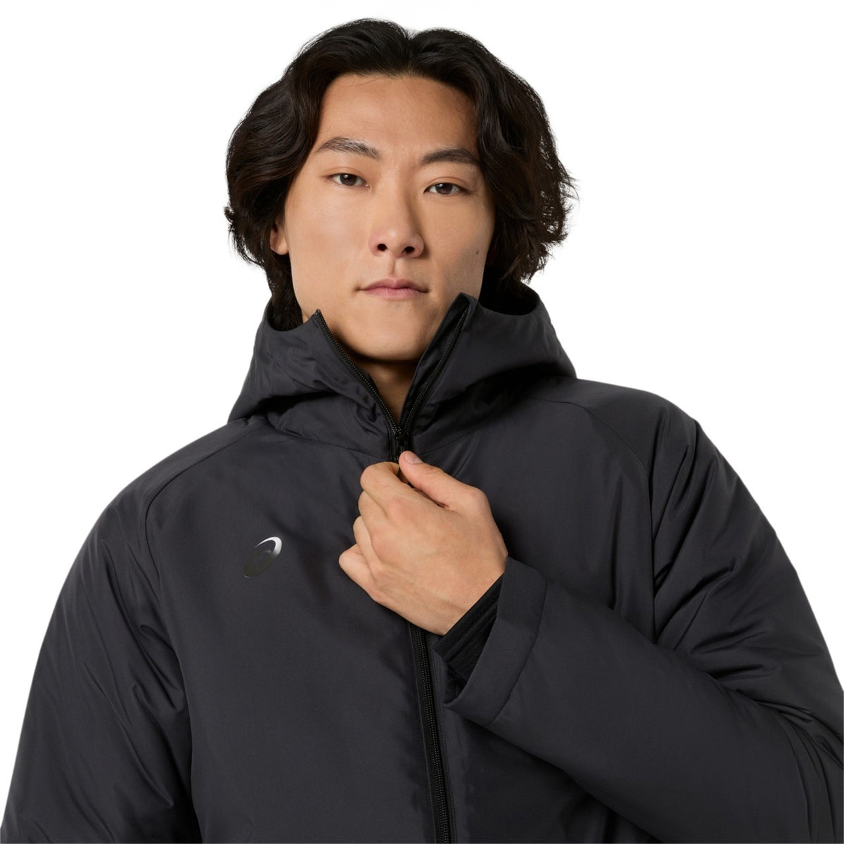 26fw アシックス ASICS 2033C212 中わたロングコート 吸湿発熱 中わた 防風 はっ水 ベンチコート 防寒