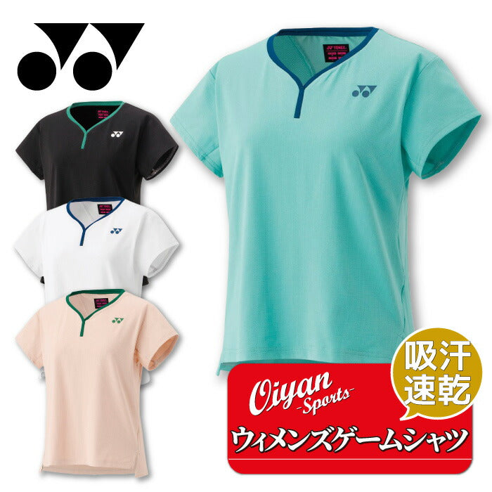 25ssヨネックスYONEX20837ウィメンズゲームシャツシャツTシャツ練習試合ゲームシャツバドミントンUVカット吸汗速乾