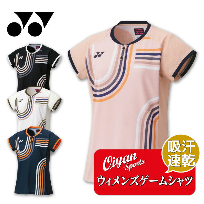 25fwヨネックスYONEX20854ウィメンズゲームシャツゲームシャツトップスレディースバドミントン吸汗速乾UVカット制電ストレッチ