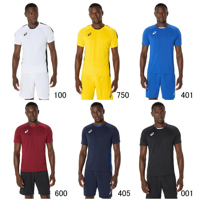 25fwアシックスASICS2101A307半袖ゲームシャツサッカー半袖シャツシャツ半袖Tシャツ吸汗速乾フットサルジュニアメンズサッカーウエア