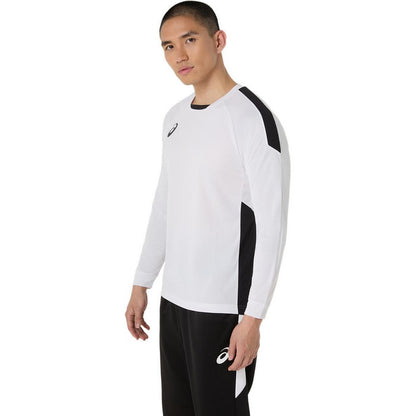 25fwアシックスASICS2101A308ゲームシャツ(長袖)サッカー長袖シャツシャツ長袖Tシャツ吸汗速乾フットサルジュニアメンズサッカーウエア