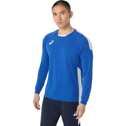 25fwアシックスASICS2101A308ゲームシャツ(長袖)サッカー長袖シャツシャツ長袖Tシャツ吸汗速乾フットサルジュニアメンズサッカーウエア