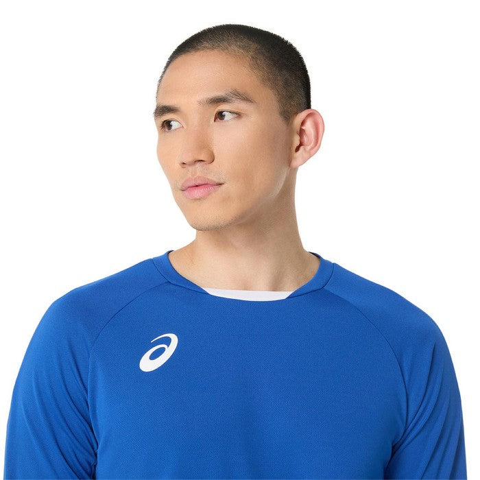 25fwアシックスASICS2101A308ゲームシャツ(長袖)サッカー長袖シャツシャツ長袖Tシャツ吸汗速乾フットサルジュニアメンズサッカーウエア