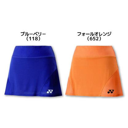 25fwヨネックスYONEX26153ウィメンズスカート(インナースパッツ付)スカートインナースパッツ吸汗速乾UVカットストレッチ制電レディースバドミントンテニス
