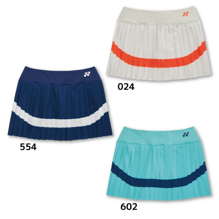 26ssヨネックスYONEX26184ウィメンズスカート(インナースパッツ付)スカートインナー付きショートパンツボトムステニスバドミントンレディース吸汗速乾制電