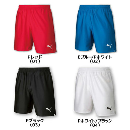 24ssプーマジャパンPUMA729970LIGAゲームパンツコアジュニアハーフパンツショートパンツ短パン半パンズボン半ズボンジュニアキッズ子供用練習着移動着学校スクール部活クラブ合宿遠征サッカーフットサル吸汗速乾LIGAサテン素材シンプル