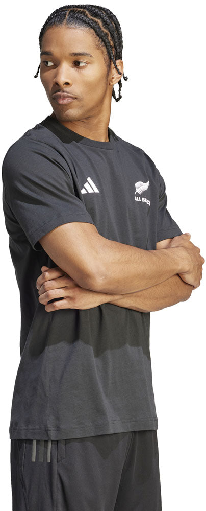 アディダスadidasIJJ38MRUGBYALLBLACKSRWCTシャツブラックIK7127ラグビージャージラガーシャツオールブラックス肌触りコットン半そで綿大きいサイズ輸入限定2023サポーターリサイクル練習着メンズ黒フランス大会