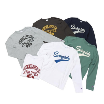 25fwチャンピオンCHAMPIONC3-C425LONGSLEEVEロングスリーブシャツロンT長袖丸首メンズ