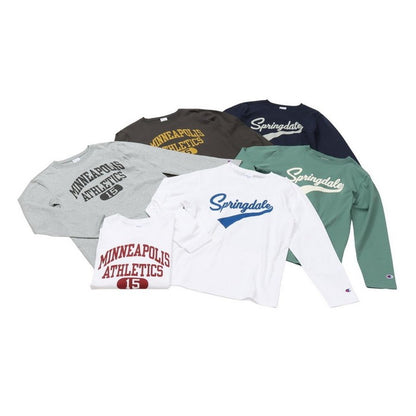 25fwチャンピオンCHAMPIONC3-C425LONGSLEEVEロングスリーブシャツロンT長袖丸首メンズ