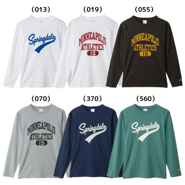 25fwチャンピオンCHAMPIONC3-C425LONGSLEEVEロングスリーブシャツロンT長袖丸首メンズ