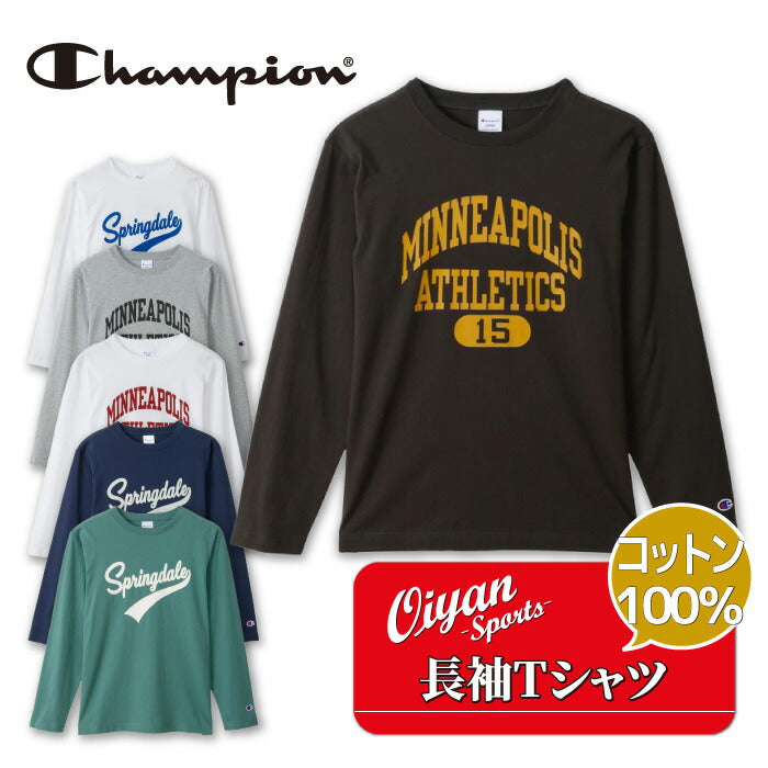 25fwチャンピオンCHAMPIONC3-C425LONGSLEEVEロングスリーブシャツロンT長袖丸首メンズ