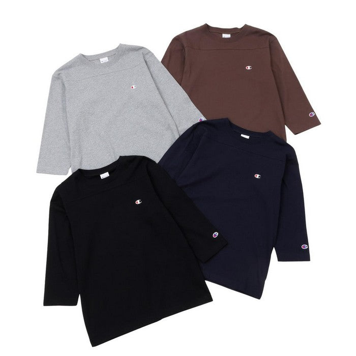 25fwチャンピオンCHAMPIONC3-C4263/4SLEEVE3/4スリーブフットボールTシャツシンプルベーシック