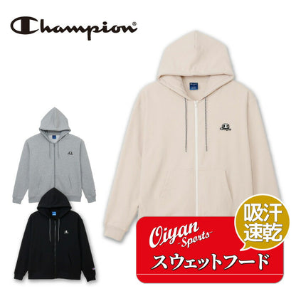 25fwチャンピオンCHAMPIONC3-CS114TWTZIPHOODEDスウェットシャツフードストレッチ性速乾性裏起毛リラックスフィット