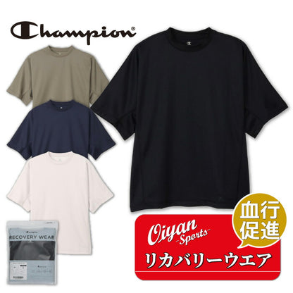 25fwチャンピオンCHAMPIONC3-CS390SHORTSLEEVEリカバリーウェアショートスリーブTシャツ血行促進疲労軽減コリの緩和