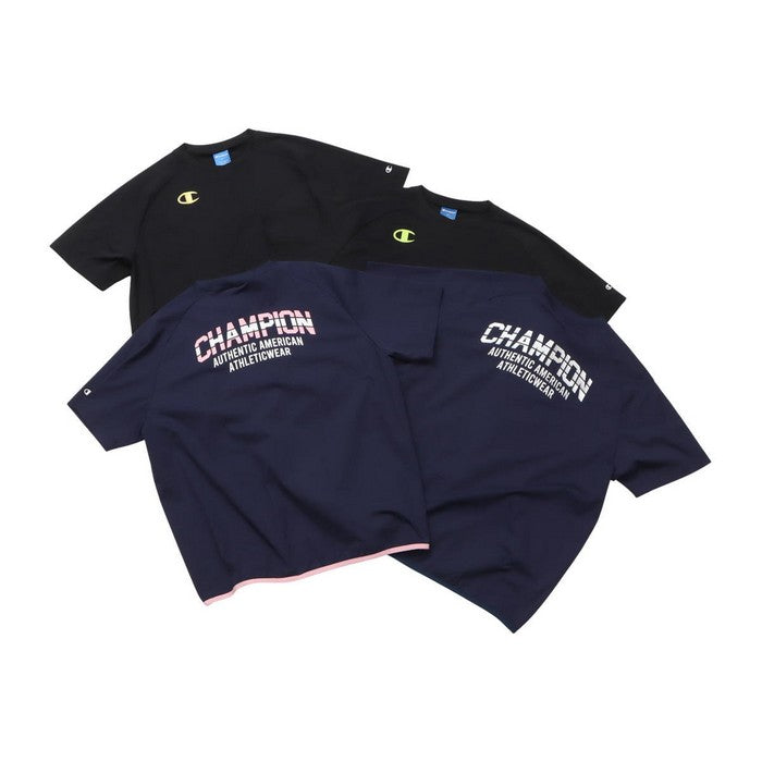 25fwチャンピオンCHAMPIONC3-CVC26SHORTSLEEVEショートスリーブシャツ吸汗速乾ストレッチ性運動スポーツ