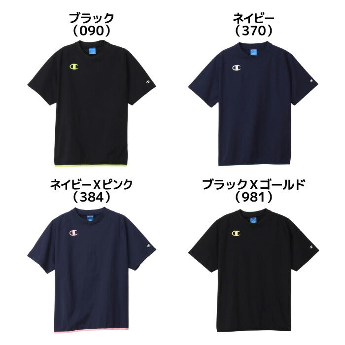 25fwチャンピオンCHAMPIONC3-CVC26SHORTSLEEVEショートスリーブシャツ吸汗速乾ストレッチ性運動スポーツ