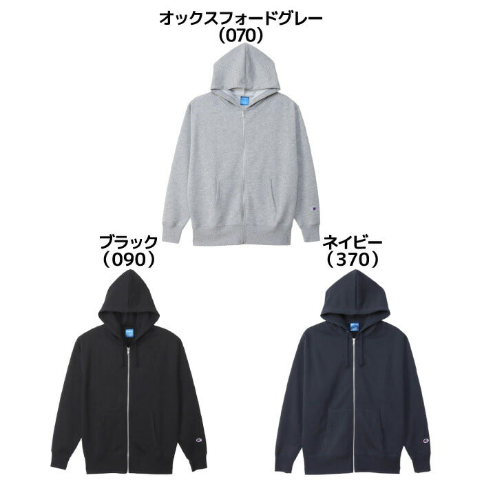25fwチャンピオンCHAMPIONC3-XS160ZIPHOODEDSWEATスウェットパーカーフードトップス秋冬フルジップシンプルおしゃれユニセックス
