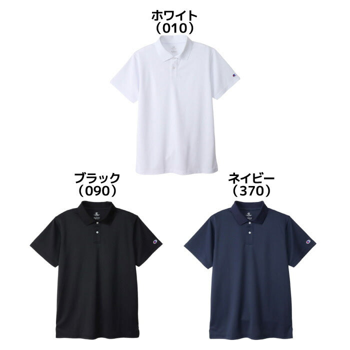 25fwチャンピオンCHAMPIONC3-XS396POLOSHIRTポロシャツ半そで半袖吸汗速乾抗菌防臭ユニセックスシンプルスポーツ運動