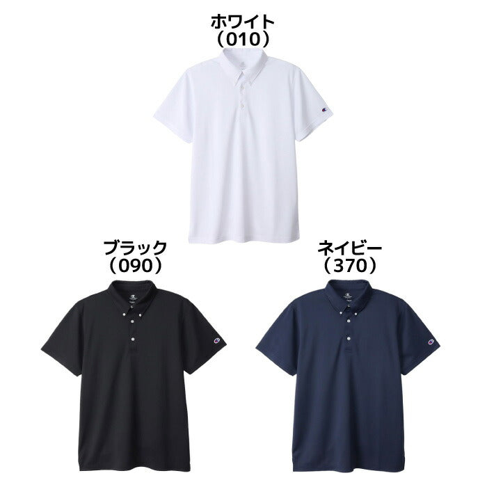 25fwチャンピオンCHAMPIONC3-XS397BDPOLOポロシャツトップス半そで半袖吸汗速乾抗菌防臭ユニセックスシンプルスポーツ運動トレーニング