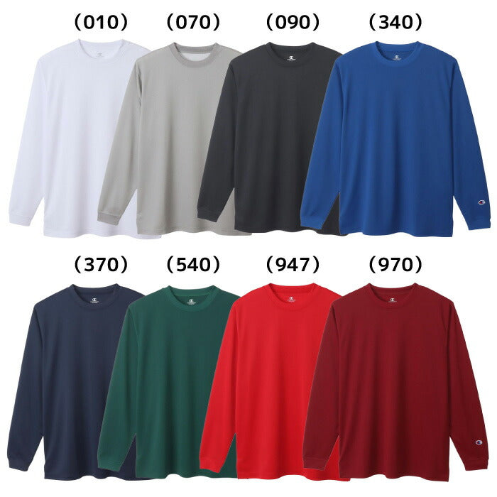 25fwチャンピオンCHAMPIONC3-XS491LONGSLEEVET-SHTシャツシャツロングスリーブ長袖長そで抗菌防臭速乾ユニセックス運動スポーツアパレル
