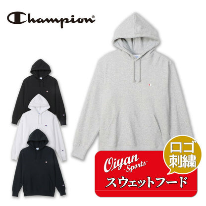 25fwチャンピオンCHAMPIONC3-Y136HOODEDSWEATSHIRスウェットトップスフードパーカーロゴ刺繍ユニセックス裏起毛春夏秋冬暖かいあったか