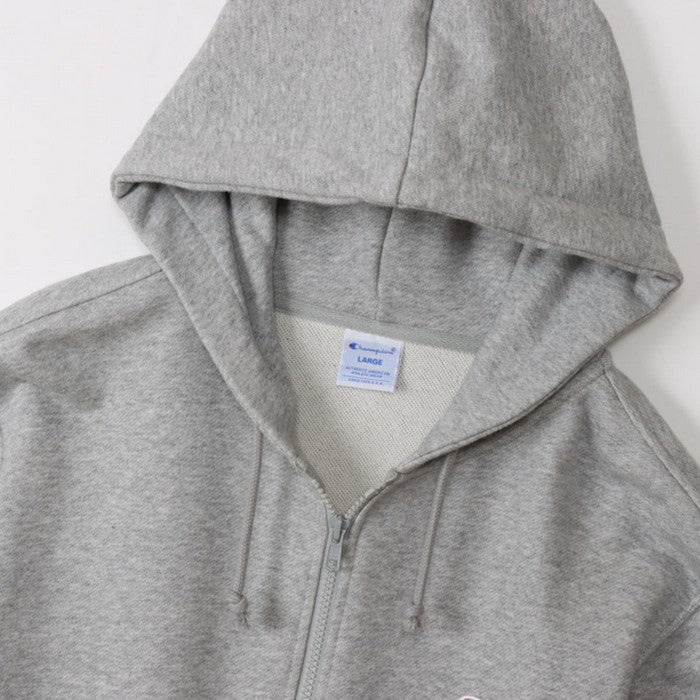 25fwチャンピオンCHAMPIONC3-Y137ZIPHOODEDSWEATスウェットトップスフードパーカージッパーロゴ刺繍ユニセックス裏起毛春夏秋冬暖かいあったか