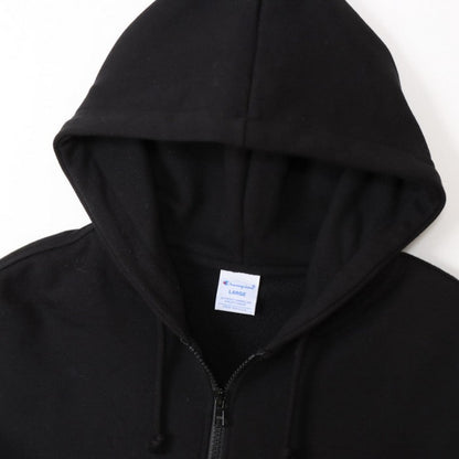 25fwチャンピオンCHAMPIONC3-Y137ZIPHOODEDSWEATスウェットトップスフードパーカージッパーロゴ刺繍ユニセックス裏起毛春夏秋冬暖かいあったか