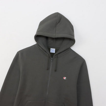 25fwチャンピオンCHAMPIONC3-Y140ZIPHOODEDSWEATスウェットトップスフードパーカージッパーロゴ刺繍ユニセックス裏起毛春夏秋冬暖かいあったか