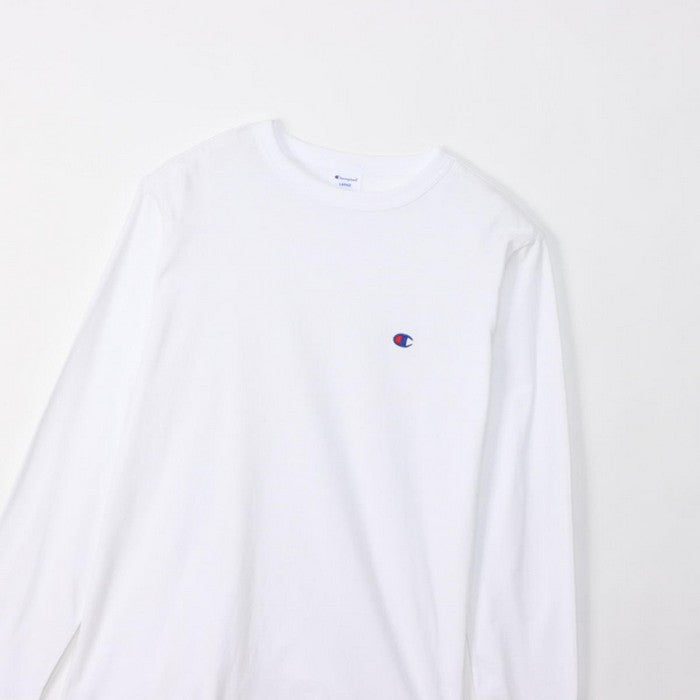 25fwチャンピオンCHAMPIONC3-Y428LONGSLEEVET-SHTシャツロンT長袖長そでロングスリーブシャツトップスユニセックスシンプル春夏秋冬ロゴ刺繍