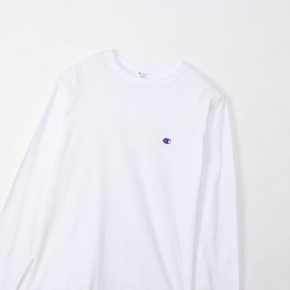 25fwチャンピオンCHAMPIONC3-Y428LONGSLEEVET-SHTシャツロンT長袖長そでロングスリーブシャツトップスユニセックスシンプル春夏秋冬ロゴ刺繍