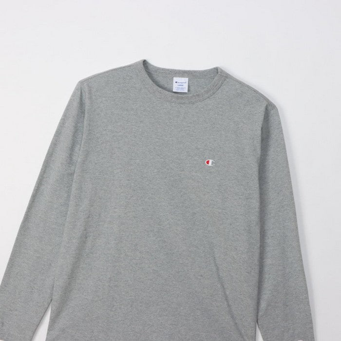 25fwチャンピオンCHAMPIONC3-Y428LONGSLEEVET-SHTシャツロンT長袖長そでロングスリーブシャツトップスユニセックスシンプル春夏秋冬ロゴ刺繍