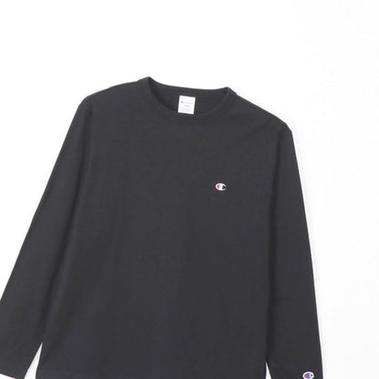 25fwチャンピオンCHAMPIONC3-Y428LONGSLEEVET-SHTシャツロンT長袖長そでロングスリーブシャツトップスユニセックスシンプル春夏秋冬ロゴ刺繍