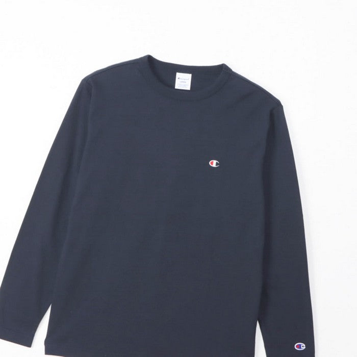 25fwチャンピオンCHAMPIONC3-Y428LONGSLEEVET-SHTシャツロンT長袖長そでロングスリーブシャツトップスユニセックスシンプル春夏秋冬ロゴ刺繍