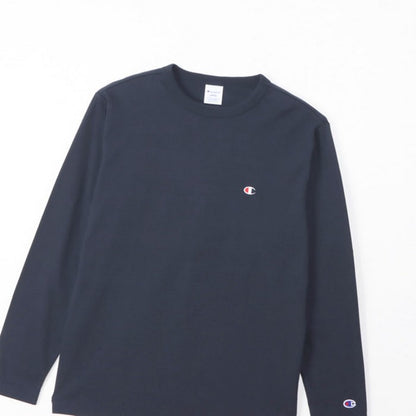 25fwチャンピオンCHAMPIONC3-Y428LONGSLEEVET-SHTシャツロンT長袖長そでロングスリーブシャツトップスユニセックスシンプル春夏秋冬ロゴ刺繍