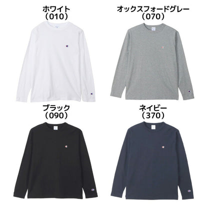 25fwチャンピオンCHAMPIONC3-Y428LONGSLEEVET-SHTシャツロンT長袖長そでロングスリーブシャツトップスユニセックスシンプル春夏秋冬ロゴ刺繍
