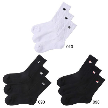 25fwチャンピオンCHAMPIONC3-ZB722S3PMIDDLESOCKS【3足組】ミドルソックスソックス靴下抗菌防臭運動スポーツ普段アーチサポートクッション性