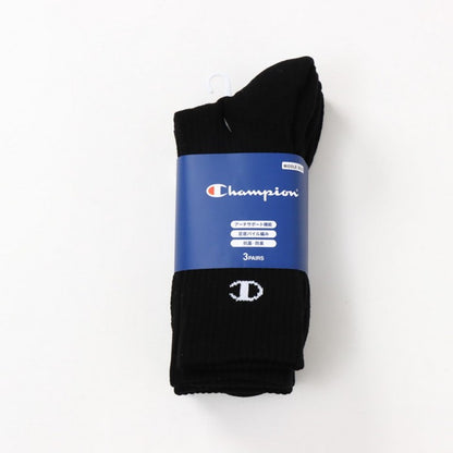 25fwチャンピオンCHAMPIONC3-ZB722S3PMIDDLESOCKS【3足組】ミドルソックスソックス靴下抗菌防臭運動スポーツ普段アーチサポートクッション性
