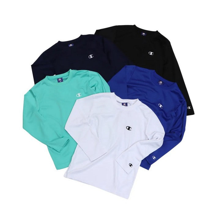 25ssチャンピオンCHAMPIONCK-BS401LONGSLEEVET-SHIRT長袖Tシャツ長そで速乾ジュニアキッズ子供