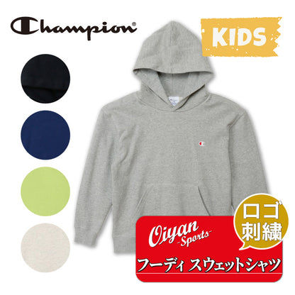 26fw チャンピオン CHAMPION CK-E101 HOODED SWEATSHIRT キッズ プルオーバーパーカー 裏毛 綿100%