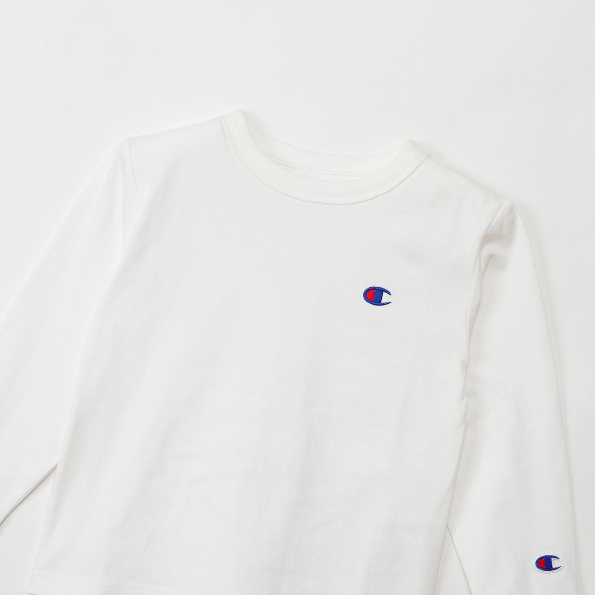 26fw チャンピオン CHAMPION CK-E401 LONG SLEEVE T-SHIRT キッズ 長袖Tシャツ ロンT 綿100% 子供服 刺繍ロゴ